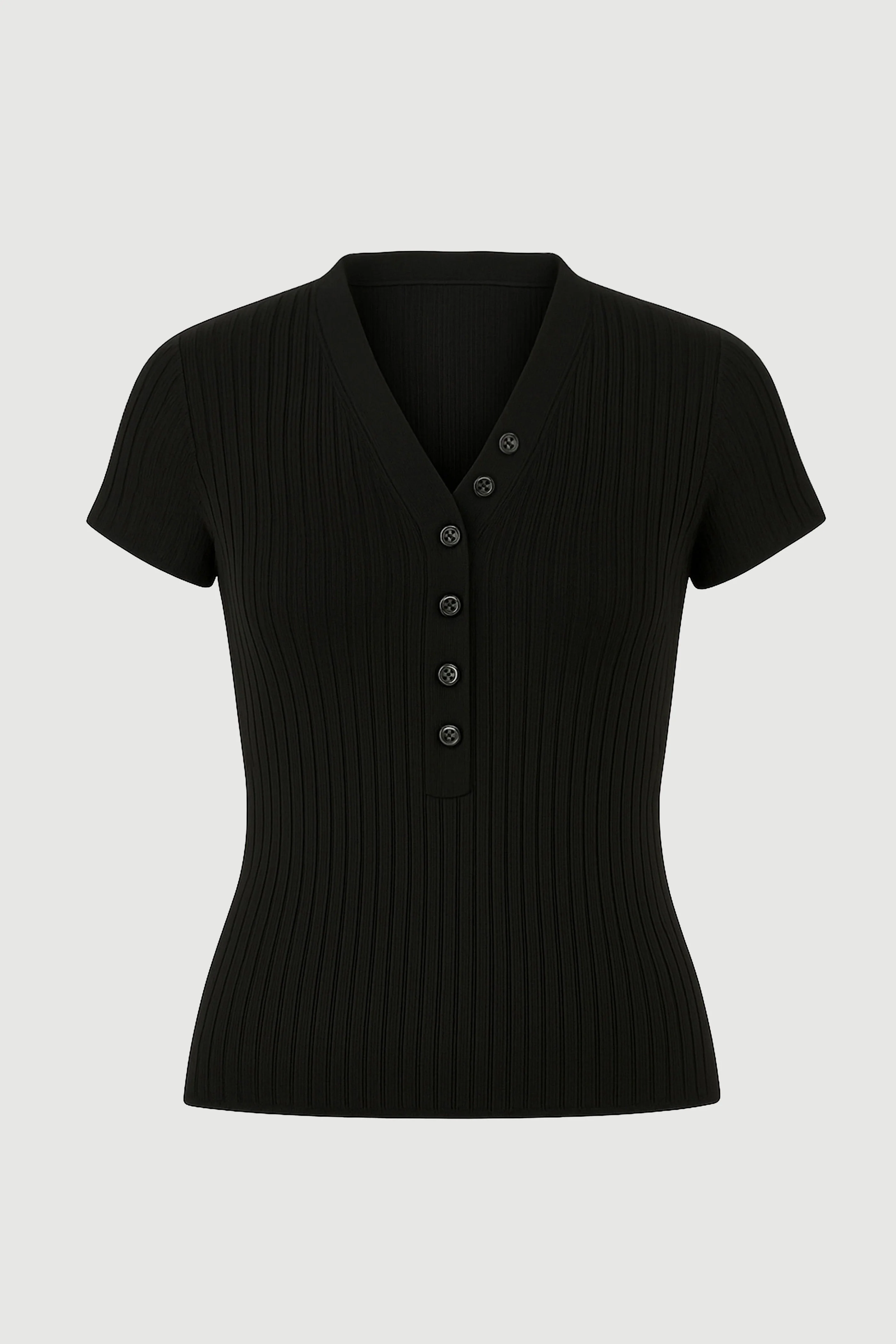 Jeni Button V-Neck Sweater Top - Image 7